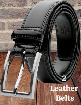 2 pieces of Genuine Leather Dress Belt,Casual Belt with Single Prong Buckle | eBay 2 pieces of Genuine Leather Dress Belt,Casual Belt with Single Prong Buckle | eBay