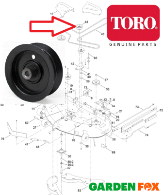 Genuine Toro Timemaster SW4200 IDLER PULLEY 106-2175 O9