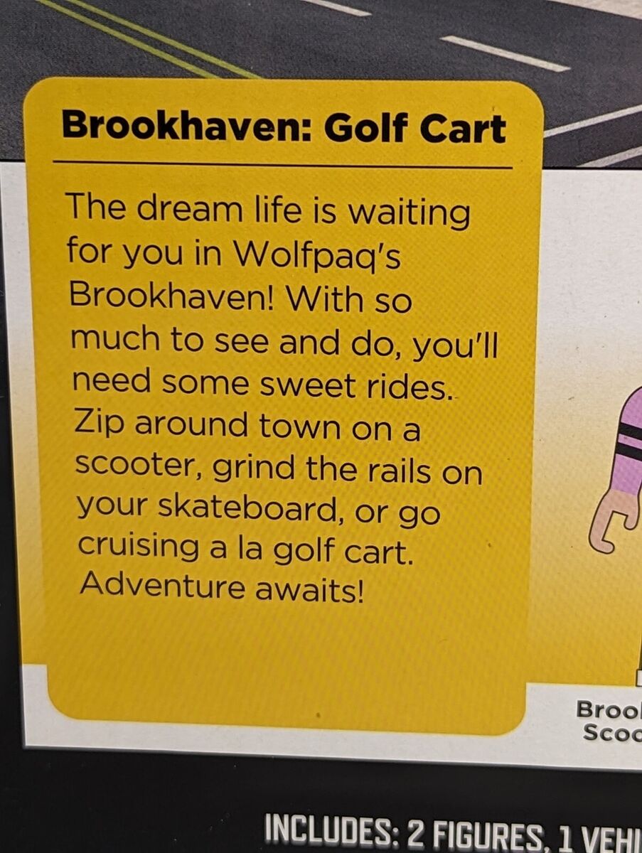 Roblox Pack Brookhaven: Golf Cart Toy Partner ROG0239 - Juguetilandia