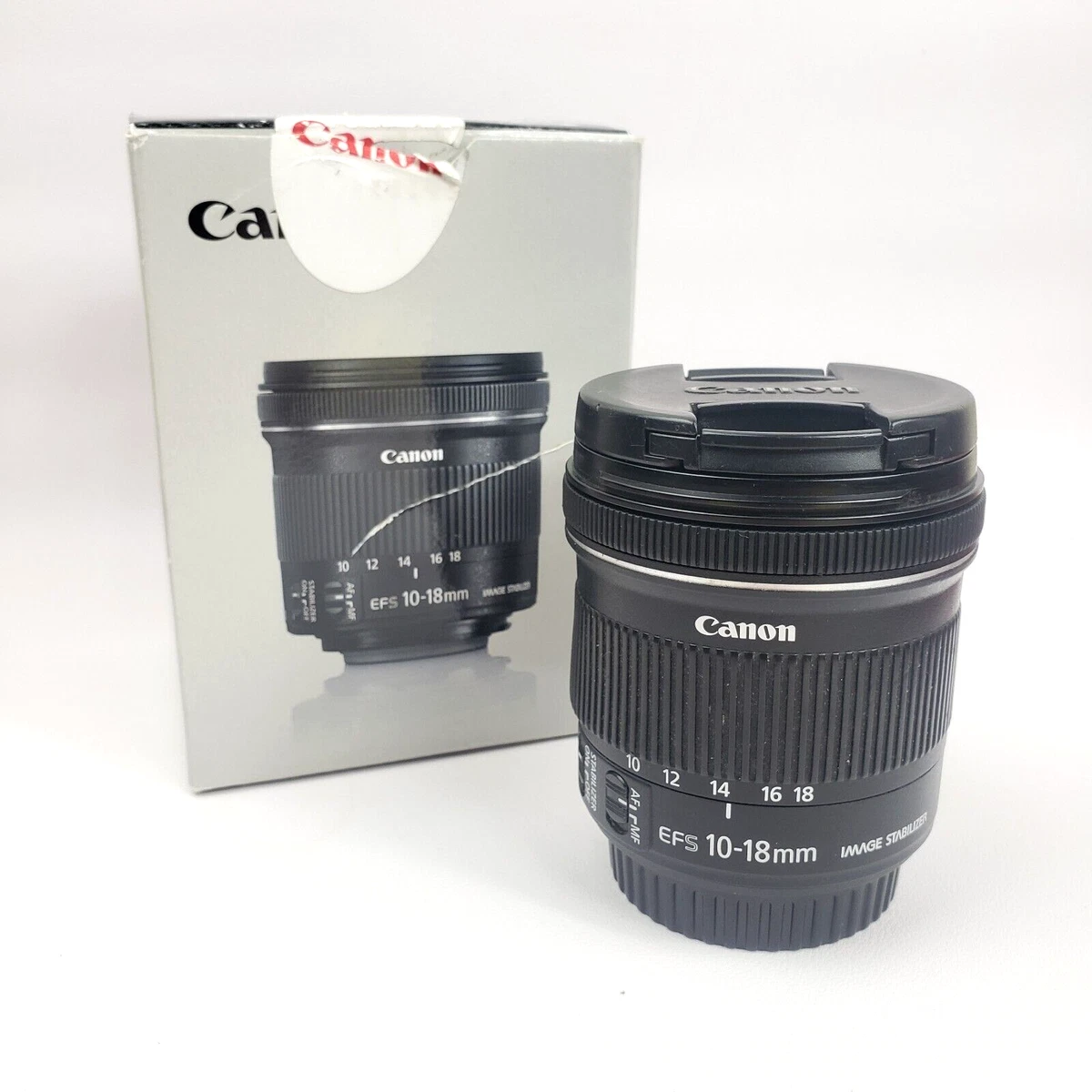 Canon EF-S 9519B002 10-18mm f/4.5-5.6 IS STM Zoom Lens - Black - Tested USED