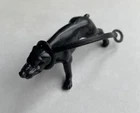 GI Joe ARAH 1984 Mutt Junkyard Black Dog With Leash Animal Accessory - Nice Cdt.