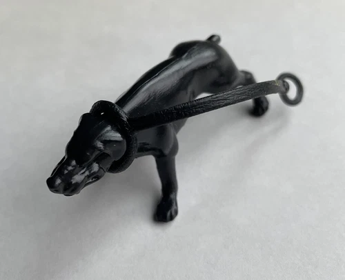 GI Joe ARAH 1984 Mutt Junkyard Black Dog With Leash Animal Accessory - Nice Cdt.