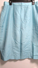 NEW Women's 18 Light Blue Stretch Straight Lined Rear Closure Skirt SAG Harbor