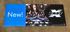 NEW!! Fast and Furious X The Saga Movie Store Display Sign Poster Promo 30"x12"