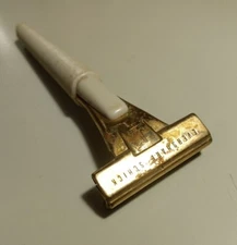 Vintage Eversharp Schick Razor Men's Accessories Gold Tone White Handle 