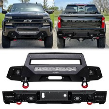 Fit 2019-2022 Chevy Silverado 1500 Vijay Frontrear Bumper Wwinch Plate Lights Fit 2019-2022 Chevy Silverado 1500 Vijay Frontrear Bumper Wwinch Plate Lights
