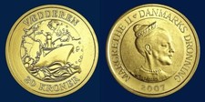 DENMARK 20 Kroner 2007 Ships - Vaedderen KM 921 UNCIRCULATED
