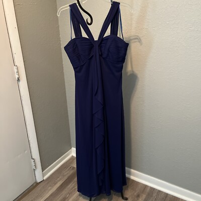 Petite Alex Evenings ~ Blue Long Formal Gown 10P EUC | eBay
