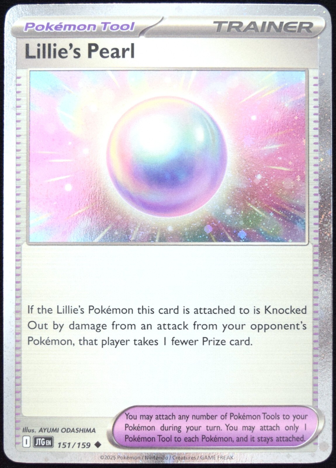 Pokemon TCG Lillie's Pearl 151/159 Journey Together Cosmos Holo Promo Card - NM