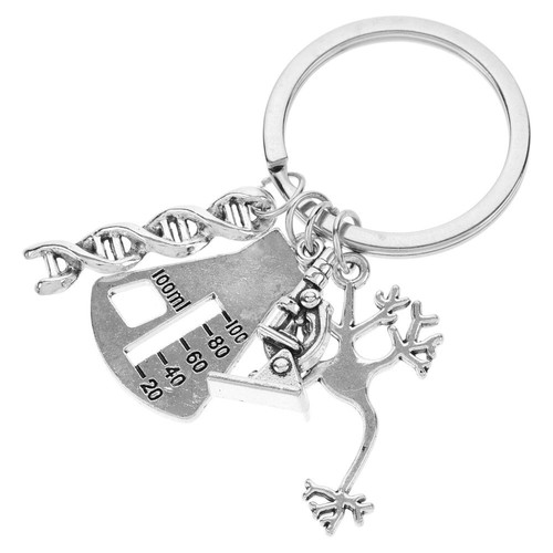 Microscope Key Chain Miss Biology Chemistry Pendant Creative Fashion Keychain