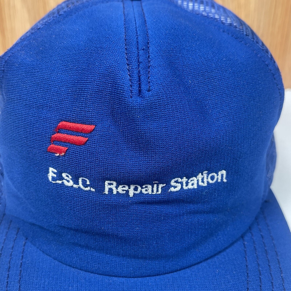 Vintage Unbranded FSC Repair Station Adjustable Snapback Mesh Trucker Hat Cap View 3