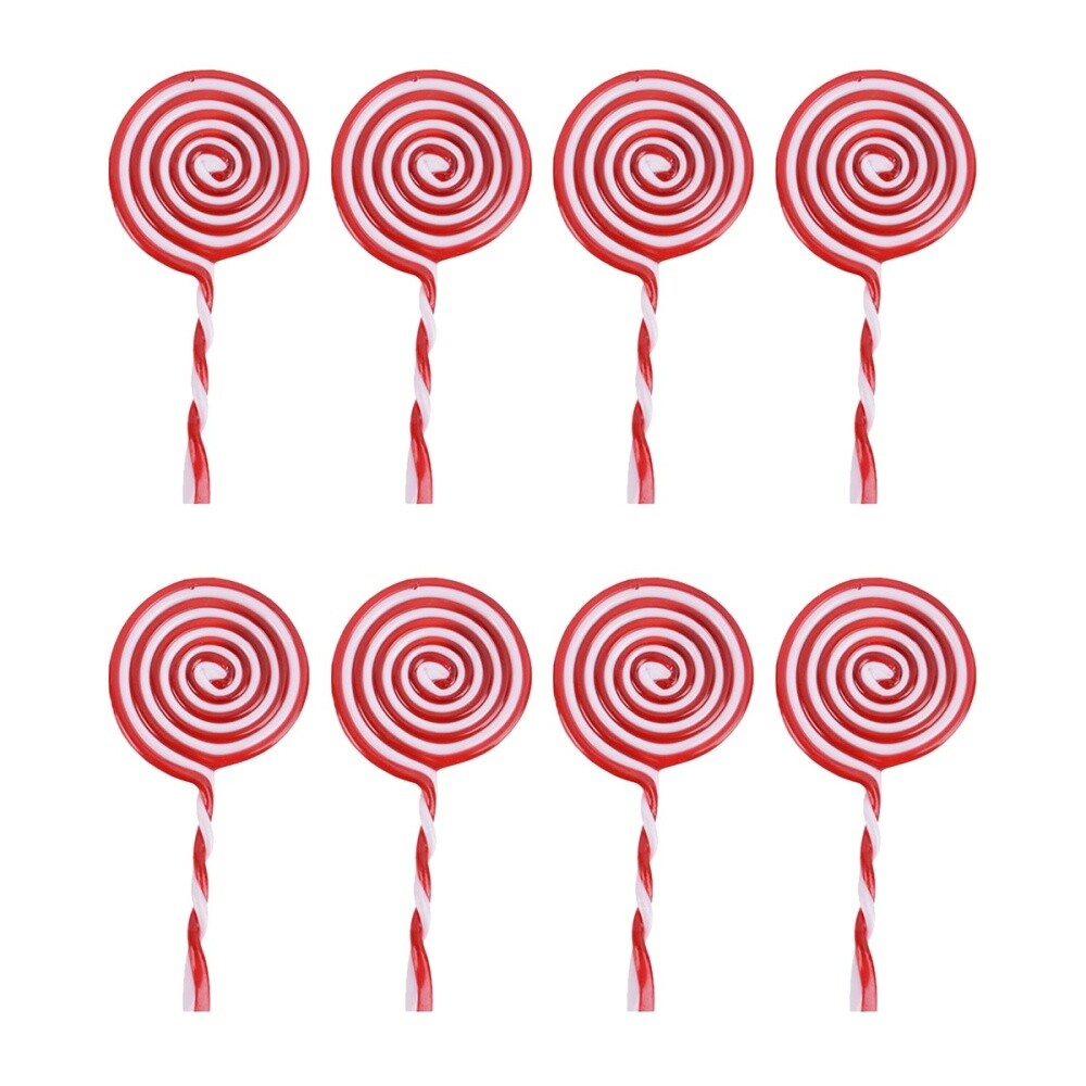 8 PCS Christmas Lollipops Candy Cane Decorations Ornaments Fine Lovely