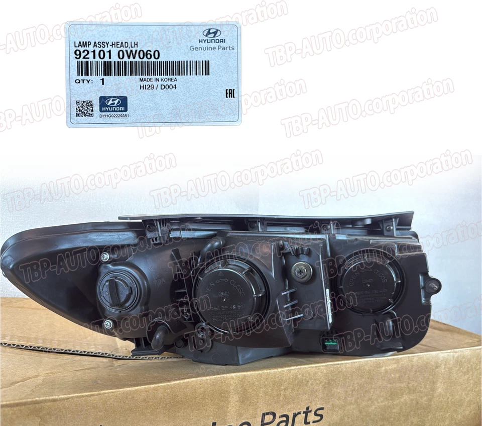 Левая фара в сборе от оригинального производителя ® 2007-2012 Hyundai Santa Fe 921010W060 - Изображение 4 из 4