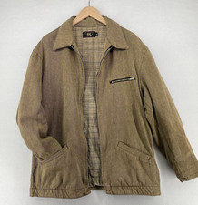DOUBLE RRL RALPH LAUREN Jacket Mens M Barn Chore Flannel Lined Full Zip Brown