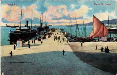 CPA AK TRIESTE Molo S.Carlo ITALY (543301)