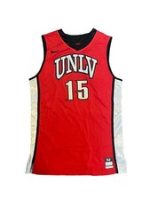 2010 UNLV Runnin Rebels #15 Team Issued/Game Cut Basketball Jersey Size 52 Red