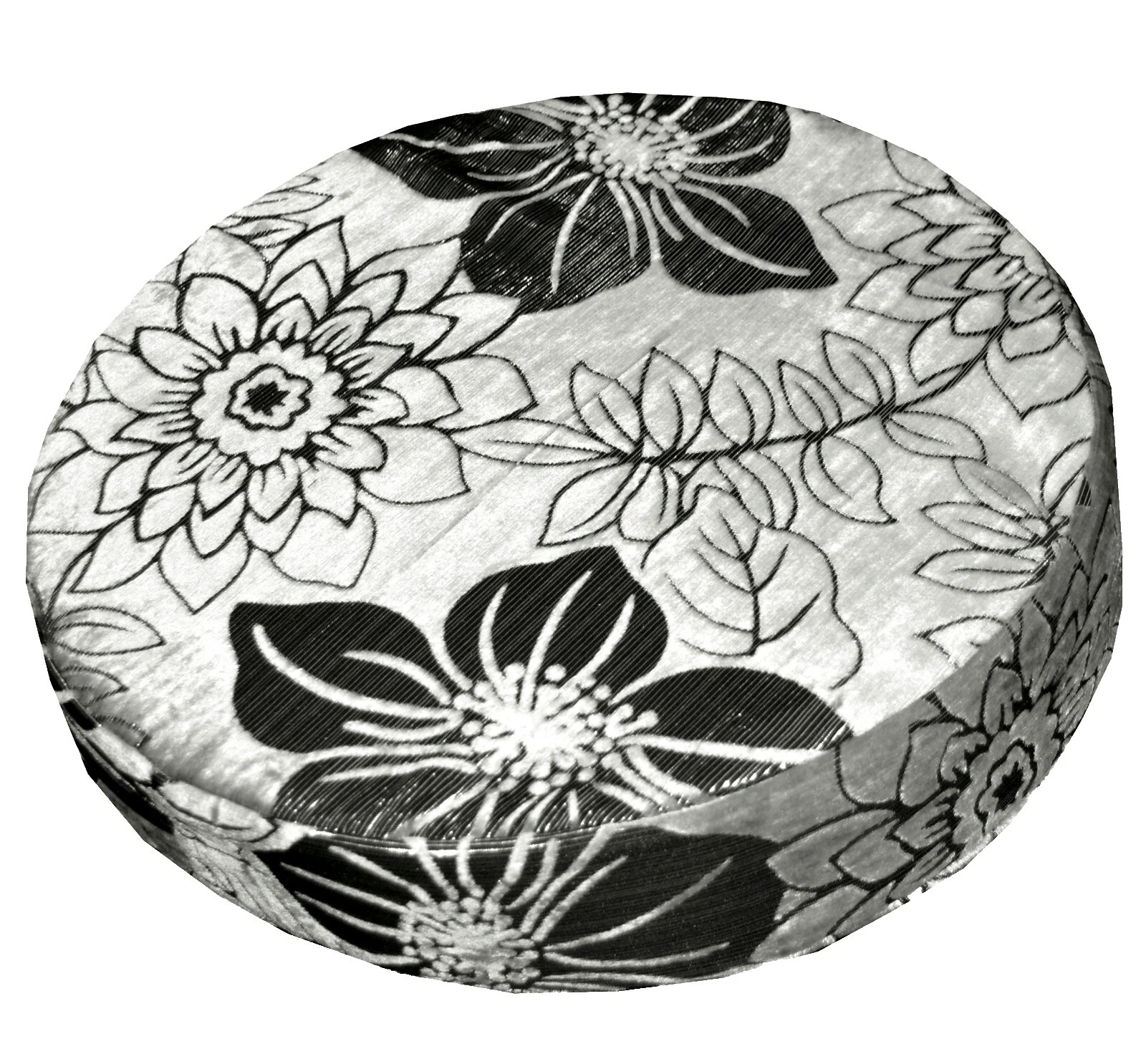Cotton Blend Floral Round Home Décor Pillows