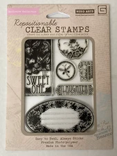 Hero Arts Clear Cling Stamps Framed Sweet One CL536 Photopolymer Basic Grey