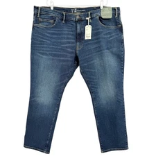 Mutual Weave Men's The Taper Relaxed Stretch Blue Denim Jeans 50x29 (48x29) NWT