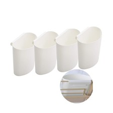 DODXIAOBEUL 4Pcs Hanging Cup Holder,Rolling Cart Accessories Utility White-1