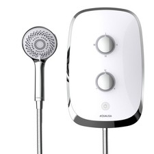 Aqualisa eMotion 8.5kW Electric Shower & Handset Midnight White Chrome MOWC85