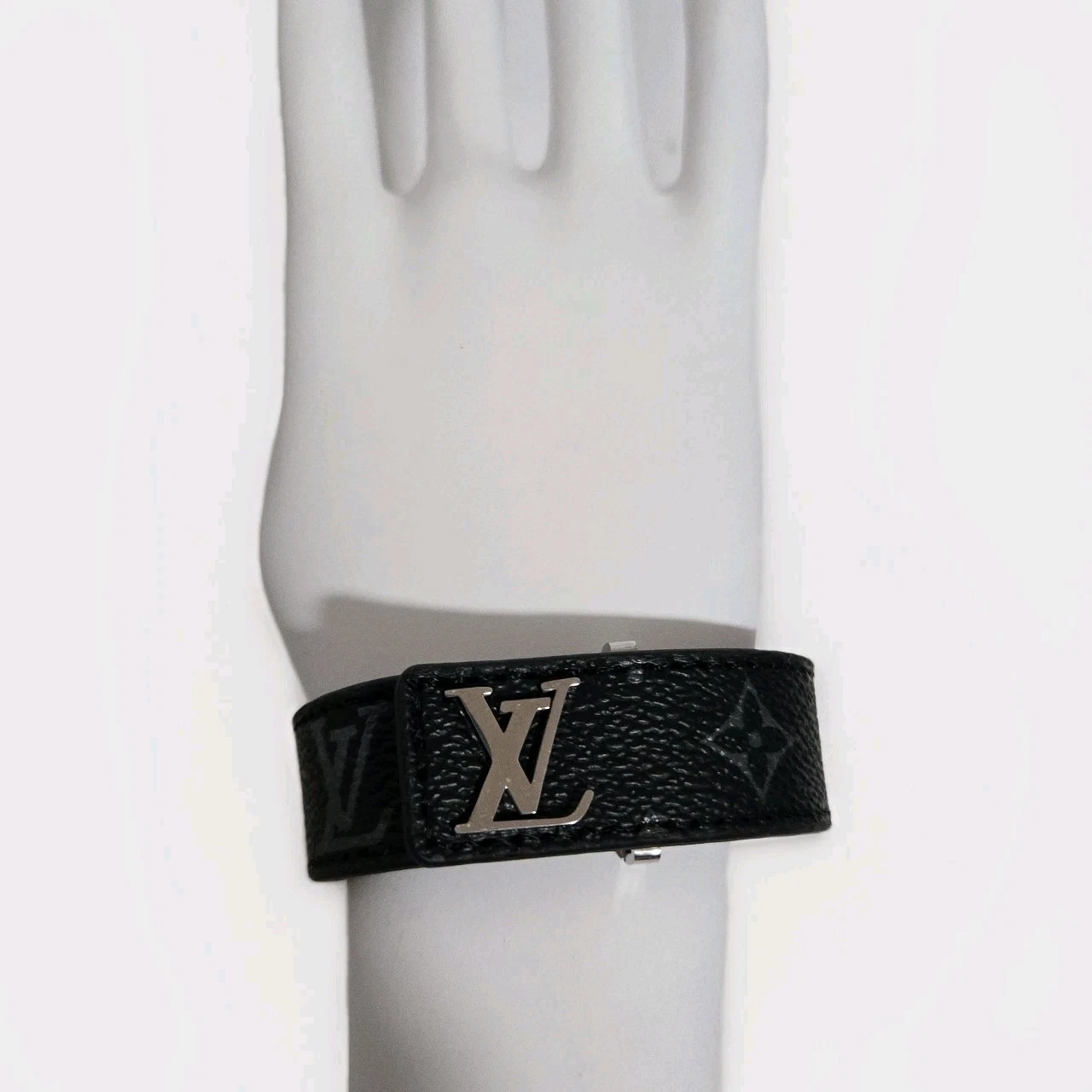 LOUIS VUITTON（LV） Louis Vuitton Con Logo LV Bracciale Slim Misura Regolabile Nero