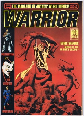 WARRIOR # 8 UK Mag 1982 Alan Moore V FOR VENDETTA MARVELMAN