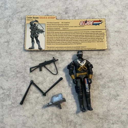 Snake Eyes V12 BJ’s Exclusive GI JOE 2002 100% Complete RARE Mint + File Card 1