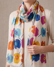 Pashmina Scarf Boho Floral Wrap Shawl Indian Handmade Gift