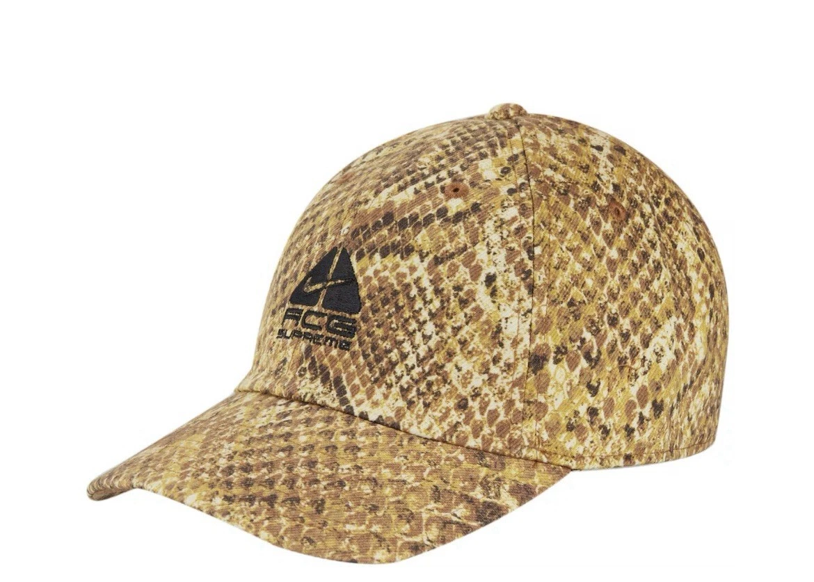 Casquette chapeau denim logo Nike ACG Supreme NY marron serpent homme DS FW22 AUTHENTIQUE