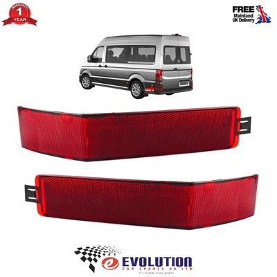 Rear Right & Left Side Bumper Lower Red Reflector For VW Crafter 2017 Onwards