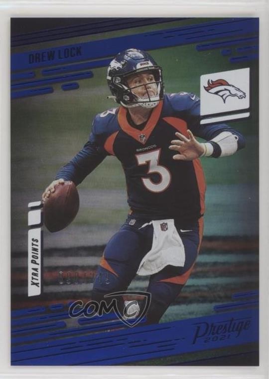 2021 Panini Prestige Xtra Points Premium Blue 90/249 Drew Lock #41 01az