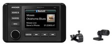 Kicker 51KMC4 Marine Boat Gauge Hole Dual Zone Bluetooth Receiver w/Mic KMC4