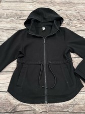 Varley Hooded Zip Front Sweatshirt Jacket with Drawstring Waist  Pockets Size M