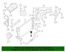 New Genuine Nissan Mounting Rubber,Radiator Upper 2150600Q0B / 21506-00Q0B OEM