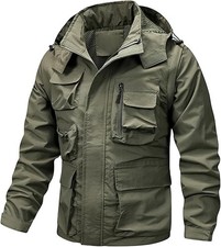 Giacca militare tattica con cappuccio e maniche rimovibili