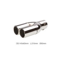 Simoni Racing TRX/77 Doppelflansch-Endtopf Edelstahl Dritto Tondo