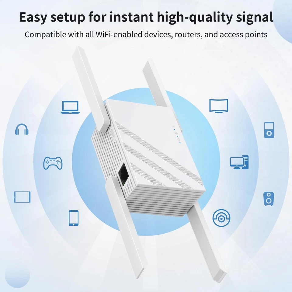 2025 WiFi Extender Signal Booster, WiFi Repeater Dual Band 5GHz/2.4GHz, 1200M... - Image 4 of 4