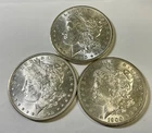 1890 1898 & 1900 USA Morgan Dollar Trio 3 most pleasing Lustrous coins