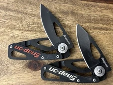 Snap-On Black Pocket Knife TSA Confiscated SUPER NICE!! TSA Confiscated Lot Of 2