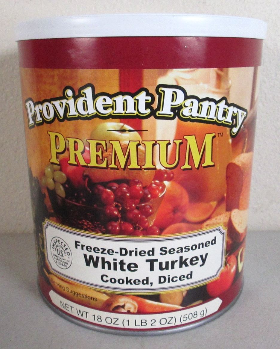Turky Pentry Provident Pantry Freeze Dried White Turkey Cooked #10 Can Emergency ...