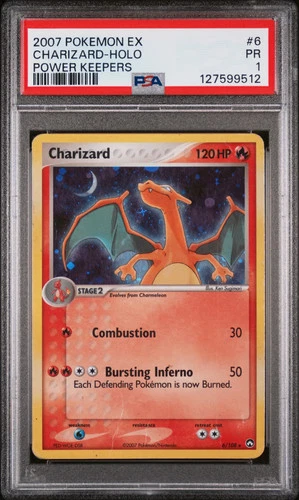 2007 Pokemon EX Power Keepers Charizard Holo Holo Power Keepers PSA 1 #6