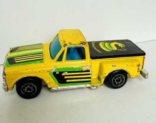 Vintage Zylmex Chevy Stepside Pickup Truck Yellow P338 Hong Kong 67 68 69 70 - Picture 2 of 8