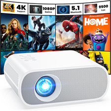 Projector, Native 1080P Full HD Bluetooth Projector with Speaker, 9500...