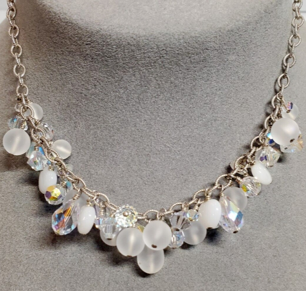 All Solid Sterling 925 Silver Aurora Borealis Cry… - image 9