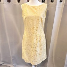 Tahari Womens Dress Size 8 Floral Lace Overlay Sheath Coquette Feminine 20122