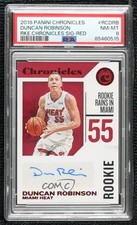 2018-19 Panini Chronicles Rookie Signatures Red Duncan Robinson PSA 8 Auto 06wa