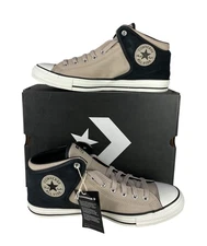NEW Converse Chuck Taylor All Star High Street Mid Black Gray Mens Sz 13 A14294C