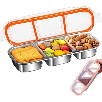 Snackbox Lunchbox Snackteller Wiederverwendbar Geteilt Luftdicht für Camping