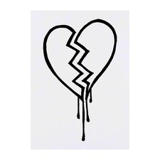 'Broken Heart' Temporary Tattoos / Transfers TO00018151 